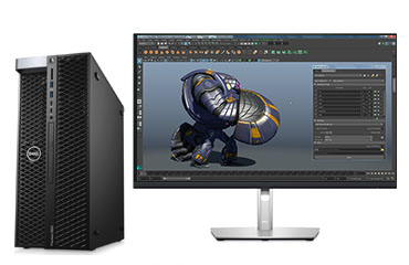 戴尔DELL T5820 动画设计电脑工作站（英特尔至强 W-2245, 3.9GHz, 8核丨64GB DDR4 内存丨512GB 固态+2TB 机械硬盘丨AMD W5500 8GB显卡丨27英寸 显示器）