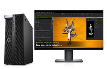 戴尔P5820X工作站 三维动画制作电脑（英特尔酷睿 i9-10920X, 3.5GHz, 12核丨128GB DDR4内存丨512GB固态+8TB机械硬盘丨AMD W6600 8GB显卡丨27英寸 4K显示器）