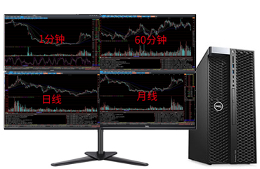 戴尔T7820工作站  炒股电脑配置四屏（英特尔至强银牌 4208, 2.1GHz, 8核, 16线程丨64GB DDR4 内存丨2TB 固态硬盘丨NVIDIA T600 4GB独显丨4个*戴尔23.8寸显示器）