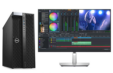 AE/PR视频剪辑后期制作电脑 戴尔T7820工作站（至强金牌 5218R, 2.1GHz, 20核丨64GB DDR4 内存丨1TB 固态+8TB 机械硬盘丨AMD Pro W5500, 8GB显卡丨27英寸 显示器）