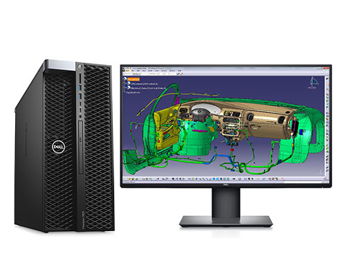 戴尔T7820塔式工作站  三维制图渲染电脑（至强银牌 4216, 2.1GHz, 16核丨64GB DDR4 内存丨512GB固态+4TB机械硬盘丨NVIDIA RTX A2000, 12GB显卡丨戴尔25英寸显示器）