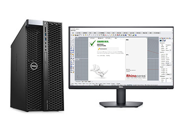 戴尔T7820工作站 Rhino犀牛软件建模电脑（至强银牌 4215R, 3.2GHz, 8核丨64GB DDR4内存丨512GB 固态+2TB SATA硬盘丨NVIDIA T1000, 4GB显卡丨戴尔SE2422H）