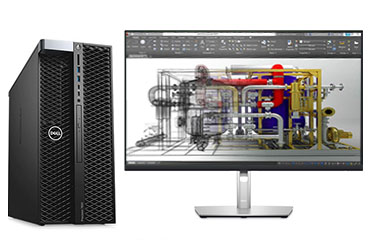 CAD/CAM/CAE工业设计工程师电脑  T7820工作站（英特尔至强金牌 6230R, 2.1GHz, 26核丨128GB DDR4内存丨1TB固态+8TB机械硬盘丨RTX A4000, 16GB显卡丨27寸显示器）