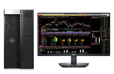 戴尔DELL T7920 炒股专用电脑工作站（英特尔至强银牌 4215R, 3.2GHz, 8核, 16线程丨64GB, DDR4 内存丨1TB M.2 固态硬盘丨NVIDIA T600, 4G独显丨戴尔27英寸显示器）