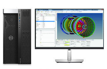 戴尔T7920 CAE仿真计算电脑工作站（英特尔至强金牌 6256, 3.6GHz, 12核丨256GB, DDR4 内存丨2TB, 固态+8TB 机械硬盘丨Quadro RTX6000, 24GB显卡丨27寸显示器）