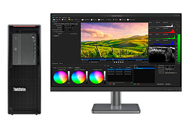 视频剪辑电脑工作站 ThinkStation P520（英特尔至强 W-2265, 12核丨32GB DDR4 内存丨512GB 固态+4TB 机械硬盘丨RTX 3060 12GB显卡丨32英寸显示器）