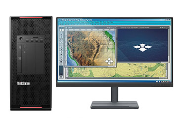 VR-GIS地理信息系统应用电脑 联想P920工作站（英特尔至强银牌 4214R, 12核丨64GB DDR4内存丨512GB 固态+4TB 机械硬盘丨NVIDIA T1000 8GB显卡丨27寸显示器）