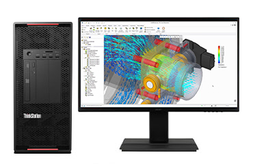 高性能仿真计算机 联想P920工作站（2颗*至强金牌 6250, 3.9GHz, 8核丨384GB DDR4内存丨2TB 固态+4TB 机械硬盘丨Quadro RTX6000 24GB显卡丨27寸显示器）