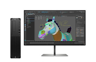 三维动画制作电脑 HP Z2 G9 SFF 工作站（英特尔酷睿 i7-12700 处理器，12核丨64GB DDR5 内存丨1TB 固态+4TB 机械硬盘丨NVIDIA RTX A2000 12GB显卡丨27英寸显示器）