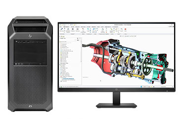 三维模型渲染电脑 HP Z8 G4 塔式工作站 （英特尔至强金牌 6226R，16核丨256GB DDR4 ECC 内存丨2TB 固态硬盘+4TB 机械硬盘丨NVIDIA RTX A4000，16GB显卡丨27寸显示器）