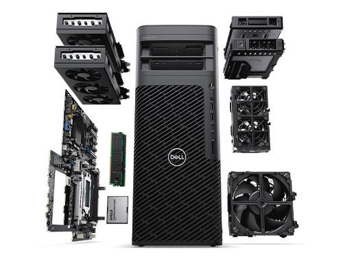 Dell Precision T7875 电磁仿真电脑工作站（AMD锐龙 7995WX，96核，192线程丨512GB，DDR5 ECC 内存丨4TB 固态+22TB 机械硬盘丨RTX A6000，48GB 显卡）