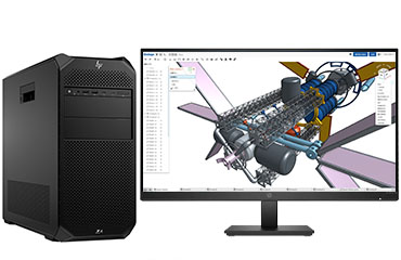 惠普/HP Z4 G5 三维制图渲染电脑工作站（英特尔至强 W5-2455X，12核丨64GB DDR5 ECC 内存丨1TB M.2 固态+4TB 机械硬盘丨RTX A4000，16GB显卡丨惠普27英寸显示器）
