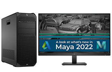 maya三维建模电脑 HP Z6 G5工作站（英特尔至强 W5-3435X，16核丨64GB DDR5 ECC 内存丨1TB 固态硬盘 +4TB SATA 机械硬盘丨RTX A2000, 12GB显卡丨惠普27寸显示器）