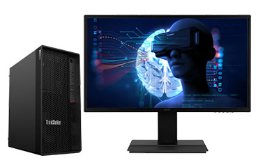 联想ThinkStation P2 VR虚拟现实工作站（英特尔酷睿 i7-14700，20核丨128GB DDR5 内存丨2TB NVMe 固态硬盘丨NVIDIA RTX 4070，12GB 显卡丨联想27寸2K显示器）