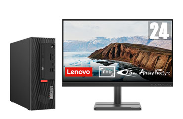 联想（Lenovo）ThinkCentre M755e 商用电脑（英特尔酷睿 i5-14600，14核丨16GB DDR4 内存丨256GB 固态+1TB 7200rpm SATA 硬盘丨24寸显示屏丨Win 11）