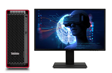 联想ThinkStation P7  VR图形工作站（英特尔至强 W5-3433，16核丨64GB DDR5-4800 内存丨1TB M.2 固态 +2TB 机械硬盘丨RTX 3060，12GB 显卡丨27寸显示器）