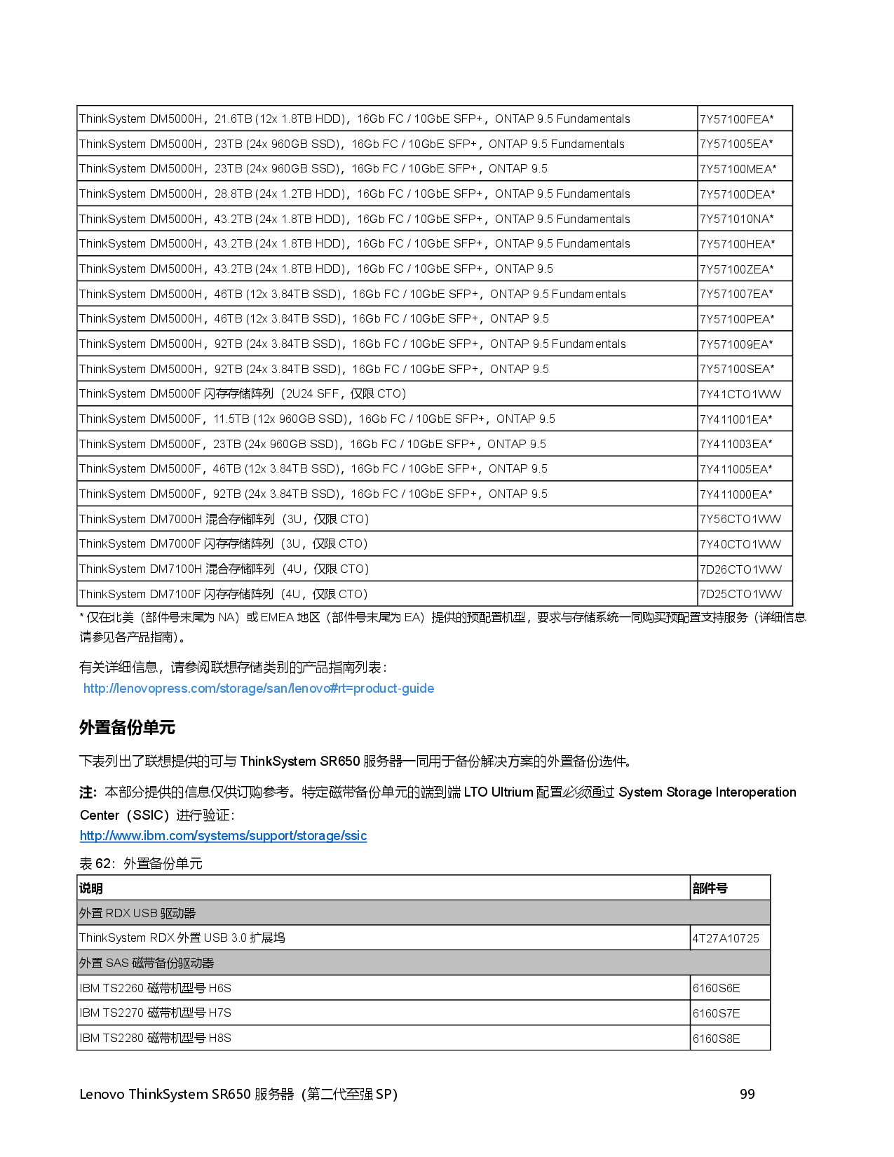 联想ThinkSystem SR650 机架式服务器产品指南PDF第99页